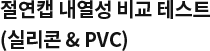 절연캡 내열성 비교 테스트(실리콘 & PVC)