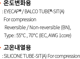EYECAP - SIT(A) 가역 / SIT(A) - BN 비가역 - 압착용 (IEC, AWG 1코어)